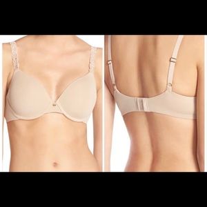 Natori 34D - Beige with lace detailed strap